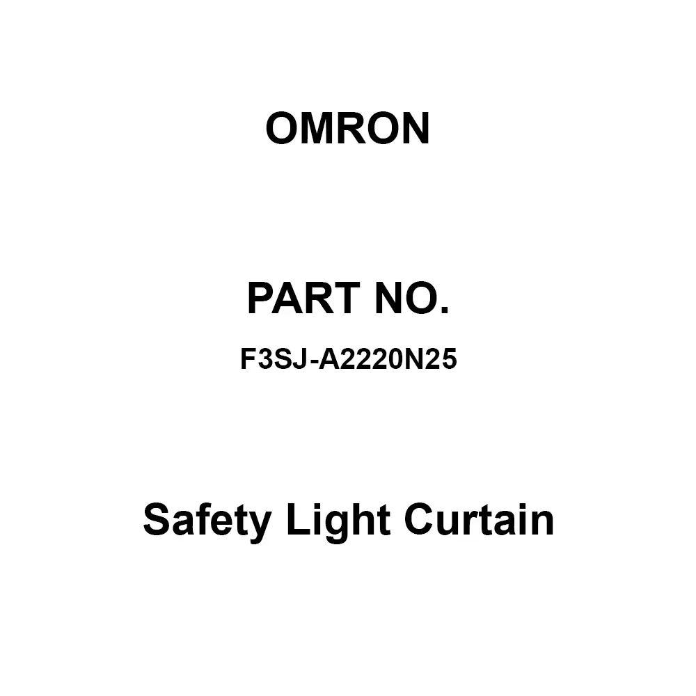 Omron Safety Light Curtain 20 mΩ or more at 500 V DC, F3SJ-A2220N25