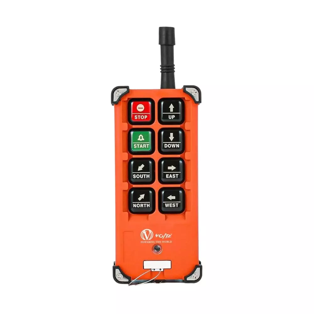 Voltz Industrial Wireless Crane Remote Control Battery Powered Multi-Channel Operation and Push Button Type Design, F21-E1 RX