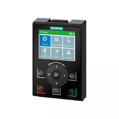 Siemens SINAMIC G 120 Intelligent Operator Panel IOP-2 with Digital Display and Soft Touch Buttons, 6SL3255-0AA00-4JA2