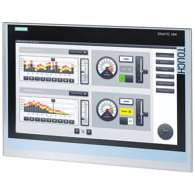 Siemens TP 1900 Series Touch Panel TP1900 Comfort with 18.5 inch (46.99 cm) Display Size, 6AV21240UC020AX1