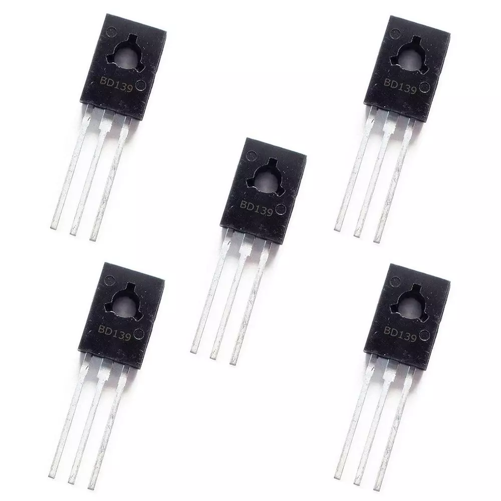 Invento General Purpose Bipolar Single Transistor PNP 80 V 12.5 W Power Dissipation 40 hFE, BD140 (Pack of 5 Pcs)