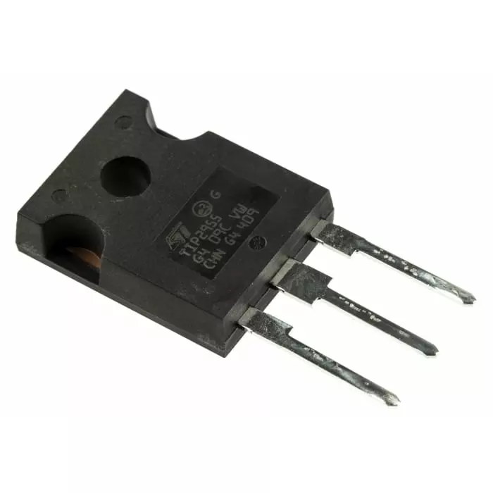 STMicroelectronics PNP Transistor Through Hole Mounting -15 A -60 V 3-Pin, TIP2955 (Pack of 5 Pcs)