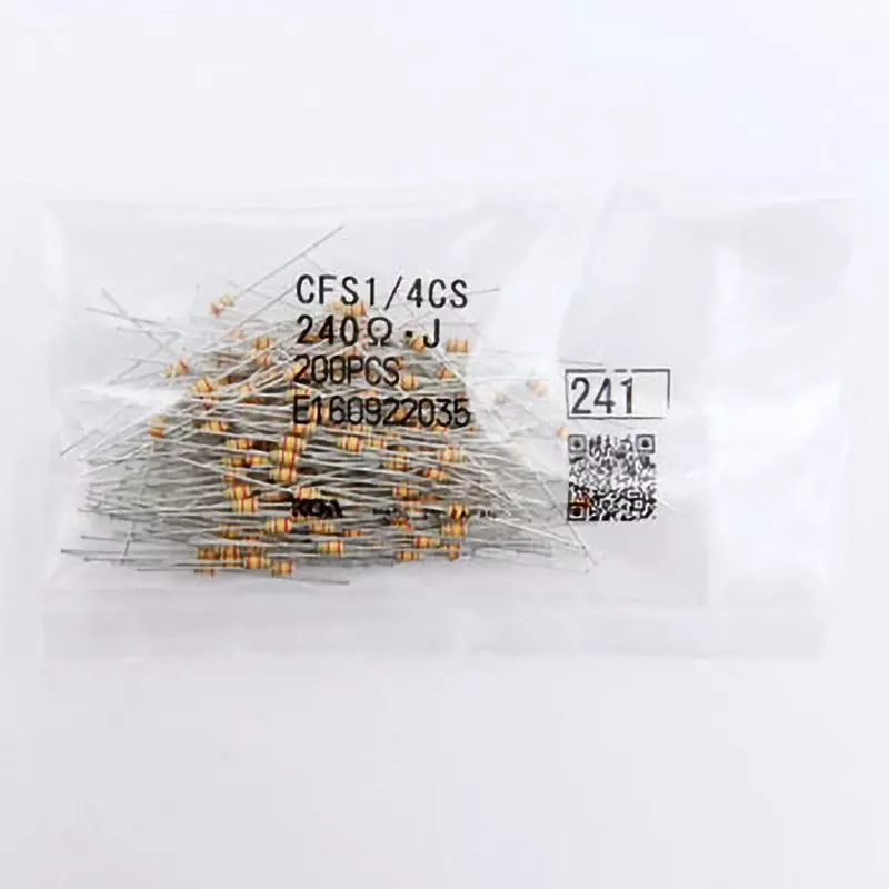 KOA Fixed Resistor 300 V Withstand Voltage 240 Ω Nominal Resistance, CFS1/4CS241J (Pack of 200)