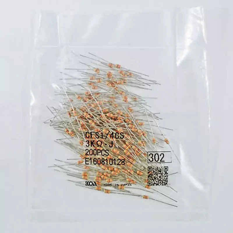 KOA Fixed Resistor 300 V Withstand Voltage 3 KΩ Nominal Resistance, CFS1/4CS302J (Pack of 200)