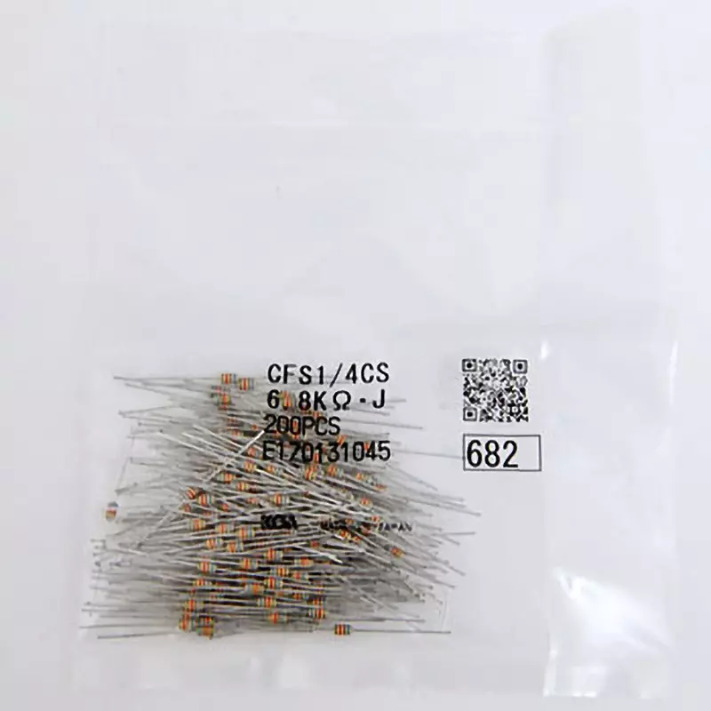 KOA Fixed Resistor 300 V Withstand Voltage 6.8 KΩ Nominal Resistance, CFS1/4CS682J (Pack of 200)