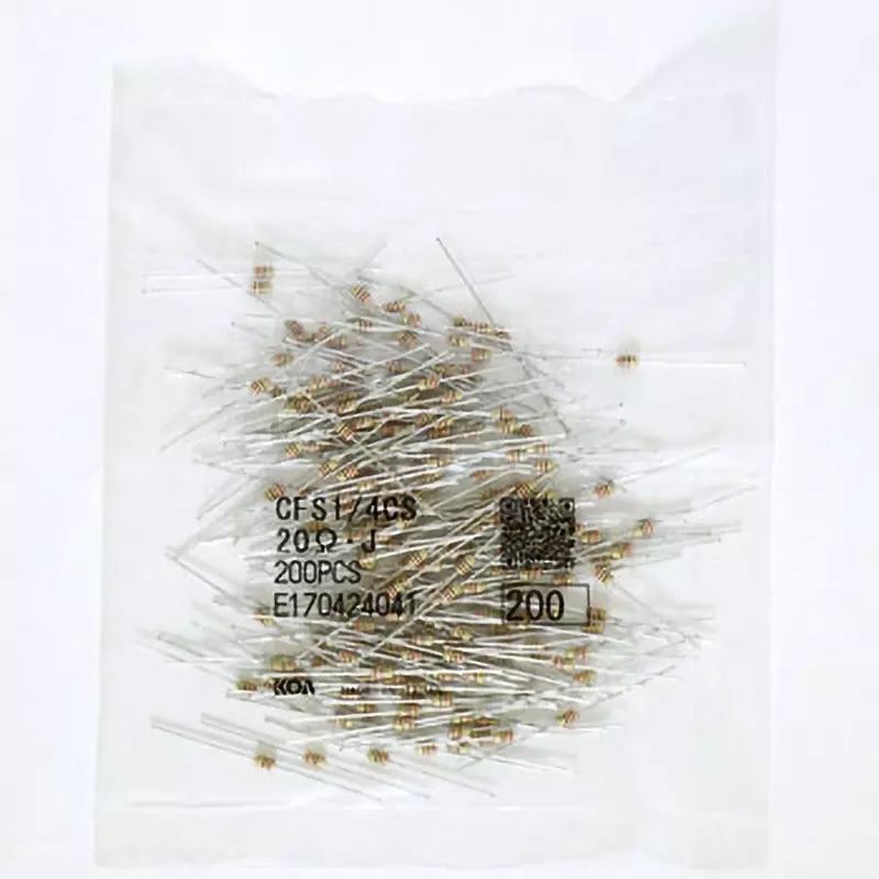 KOA Fixed Resistor 300 V Withstand Voltage 20 Ω Nominal Resistance, CFS1/4CS200J (Pack of 200)