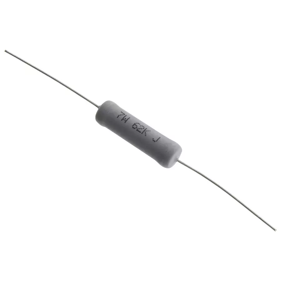 MINIREEL TE CONNECTIVITY / NEOHM RES, 62K, 7W, AXIAL, METAL OXIDE, ROX7J62K
