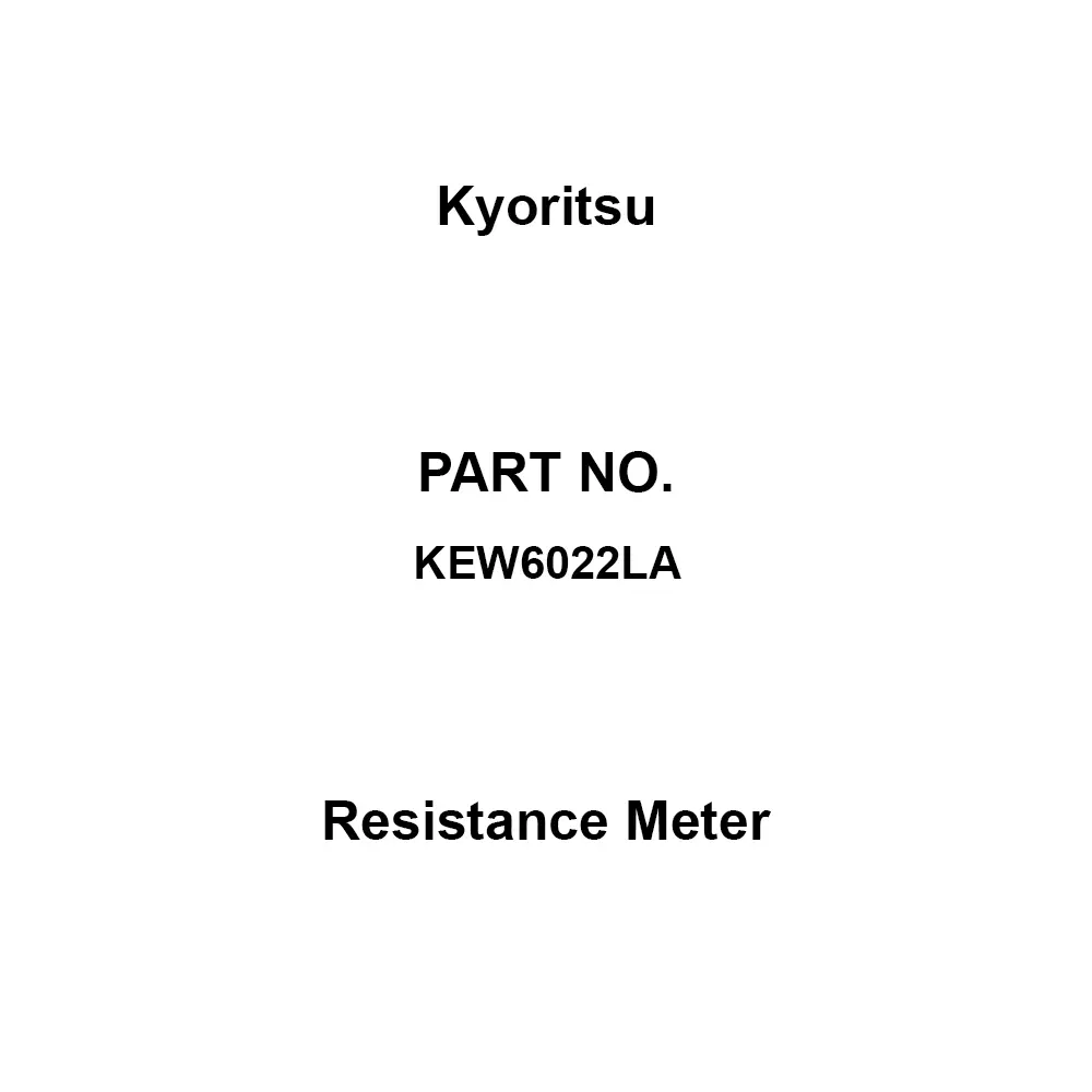 Kyoritsu Resistance Meter [Insulation resistance meter] First effective range/insulation resistance, KEW6022LA