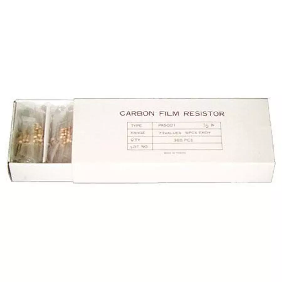 ELENCO Kit Contents:365X Standard Values 1Ohm To 1Mohm, RK-365