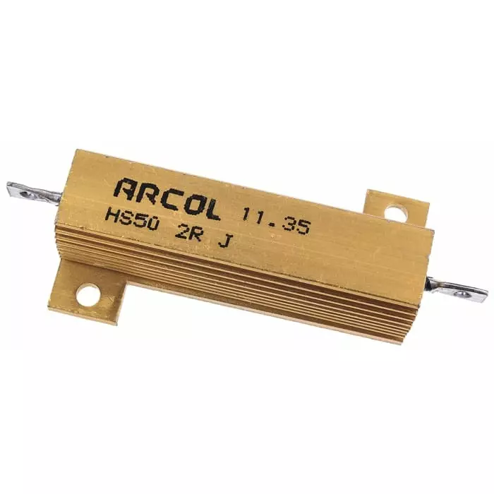 Arcol 2 Ω 50W Wire Wound Chassis Mount Resistor ±5%, HS50 2R J