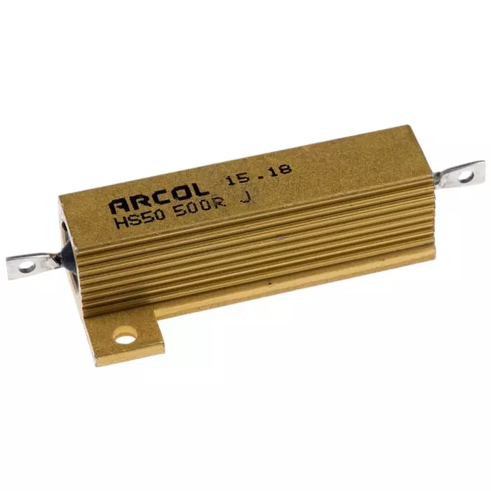 Arcol 500 Ω 50W Wire Wound Chassis Mount Resistor ±5%, HS50 500R J