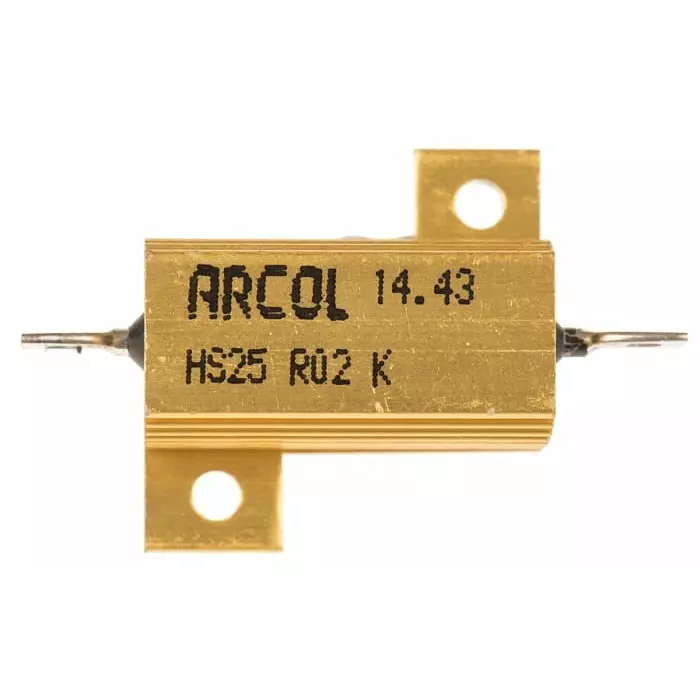 Arcol 20 mΩ 25W Wire Wound Chassis Mount Resistor ±10%, HS25 R02 K