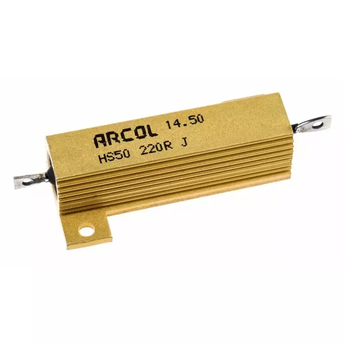 Arcol 220 Ω 50W Wire Wound Chassis Mount Resistor ±5%, HS50 220R J