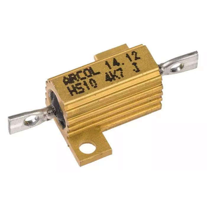 Arcol 4.7k Ω 10W Wire Wound Chassis Mount Resistor ±5%, HS10 4K7 J
