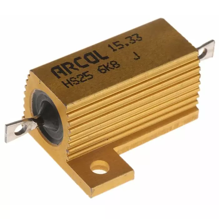 Arcol 6.8k Ω 25W Wire Wound Chassis Mount Resistor ±5%, HS25 6K8 J