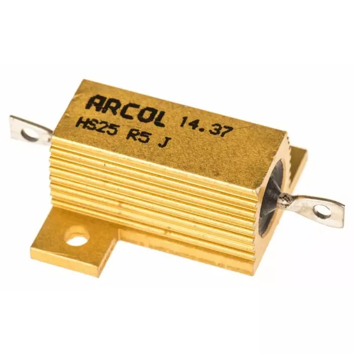 Arcol 500 mΩ 25W Wire Wound Chassis Mount Resistor ±5%, HS25 R5 J