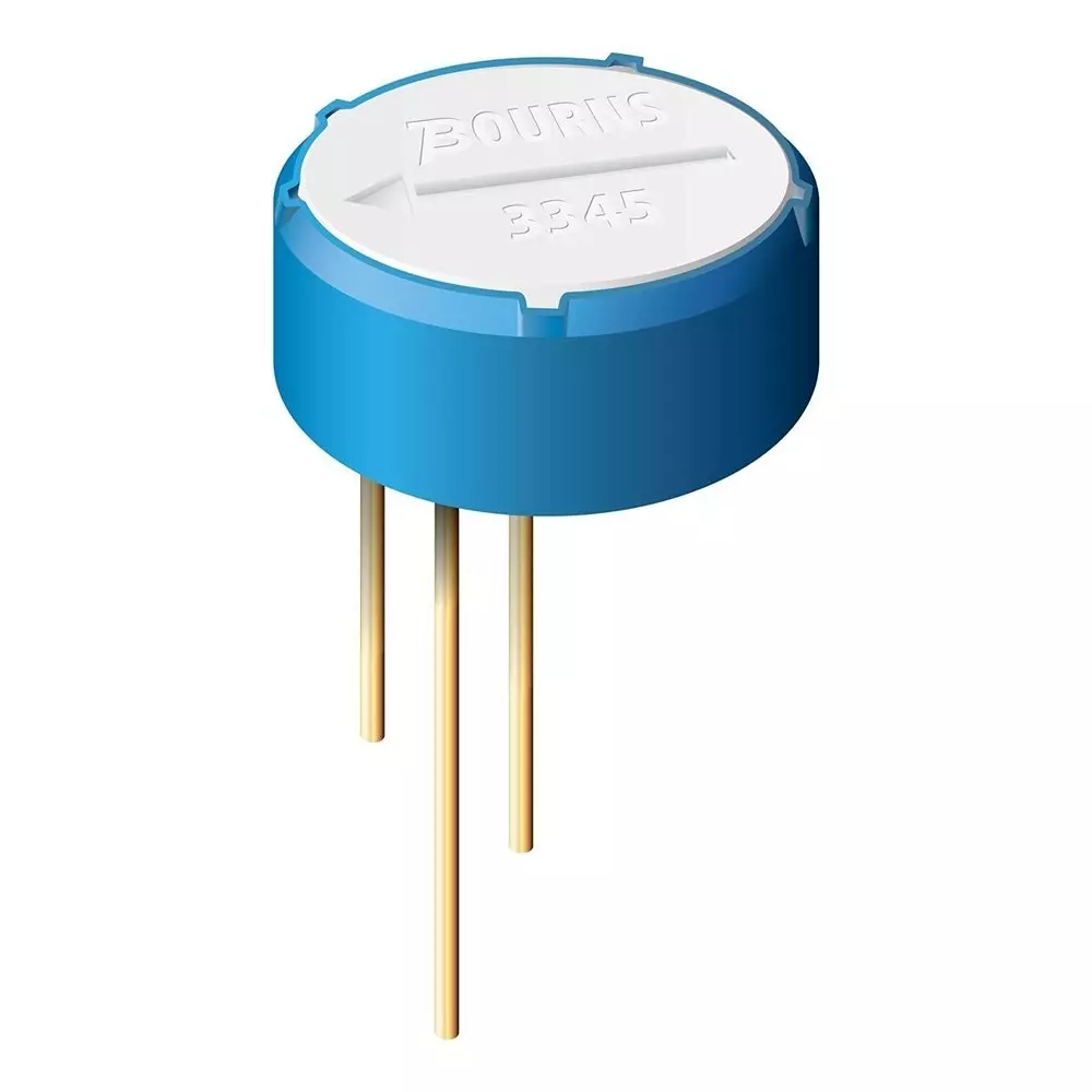 Bourns Single Turn Trimmer Resistor PC Pin Termination 2 kOhms Resistance, 652-3345P-1-202T