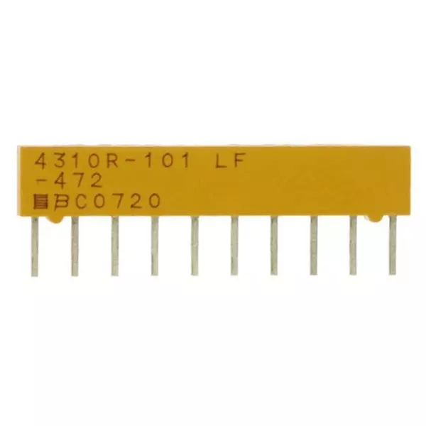 Bourns RESISTOR, ISOLATED RESISTOR NETWORK, 4, 20KOHM, 2%, SIP Model No - 4608X-102-203LF.