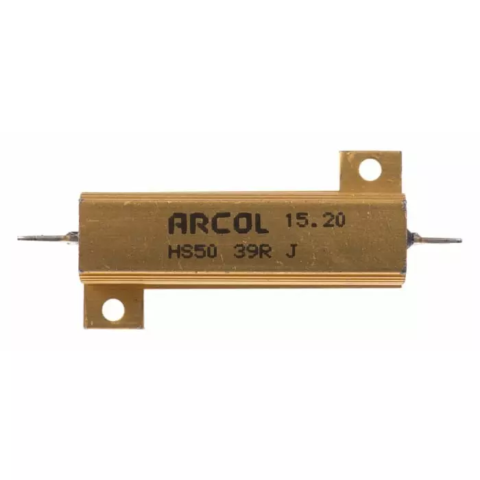 Arcol 39 Ω 50W Wire Wound Chassis Mount Resistor ±5%, HS50 39R J
