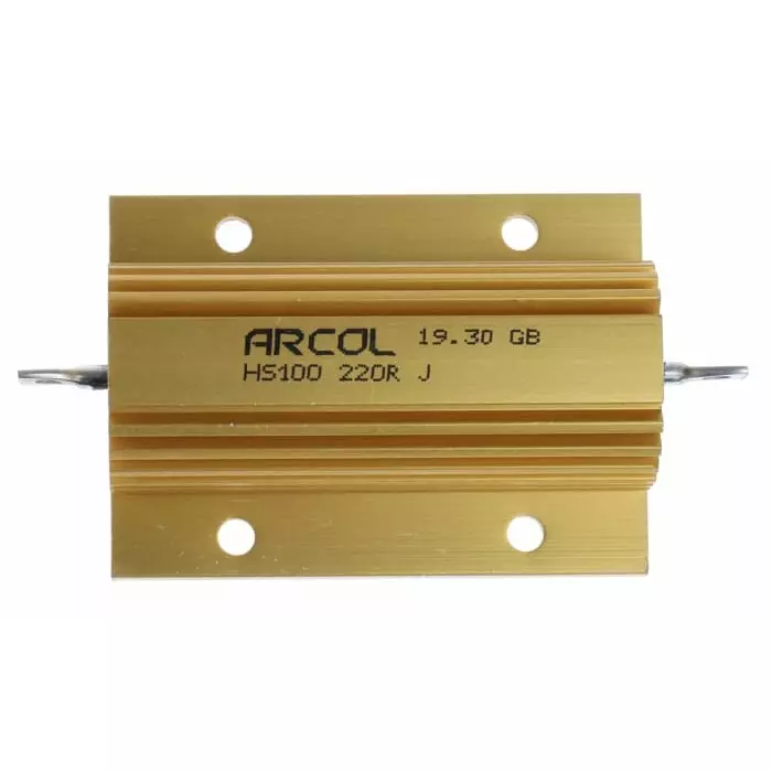 Arcol 220 Ω 100W Wire Wound Chassis Mount Resistor ±5%, HS100 220R J