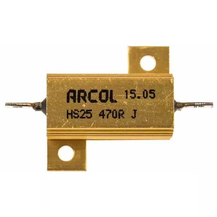 Arcol 470 Ω 25W Wire Wound Chassis Mount Resistor ±5%, HS25 470R J