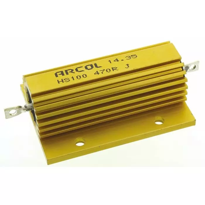 Arcol 470 Ω 100W Wire Wound Chassis Mount Resistor ±5%, HS100 470R J