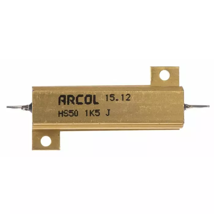 Arcol 1.5k Ω 50W Wire Wound Chassis Mount Resistor ±5%, HS50 1K5 J