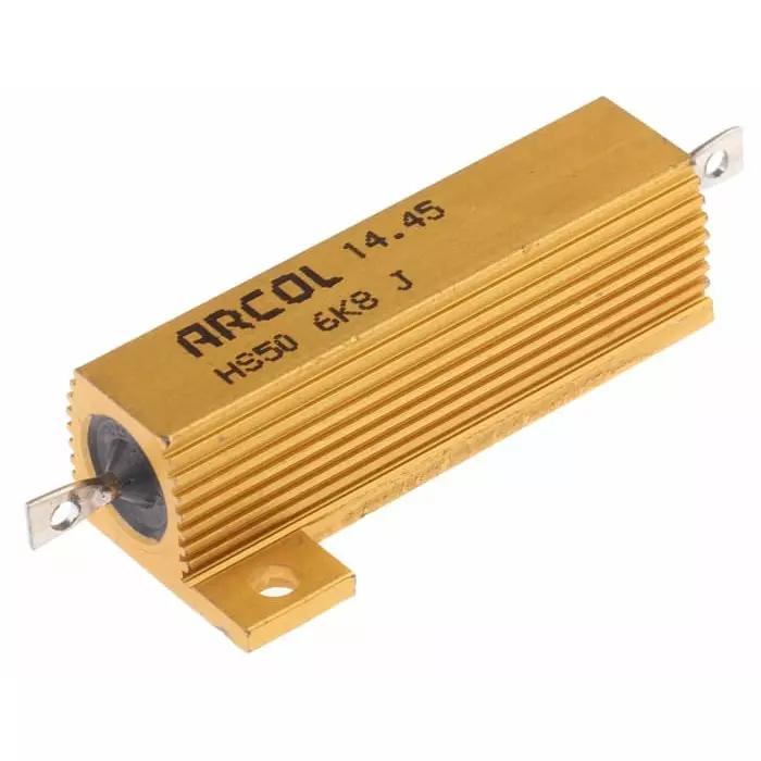 Buy Arcol 6.8k Ω 50W Wire Wound Chassis Mount Resistor ±5%, HS50 6K8 J ...