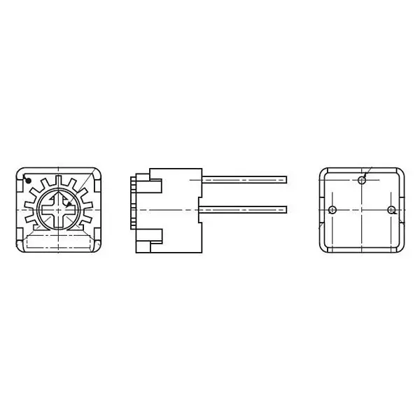 NIDEC COMPONENTS Single Turn Trimmer Resistor PC Pin Termination 100 kOhms Resistance, 229-CT-6EN104