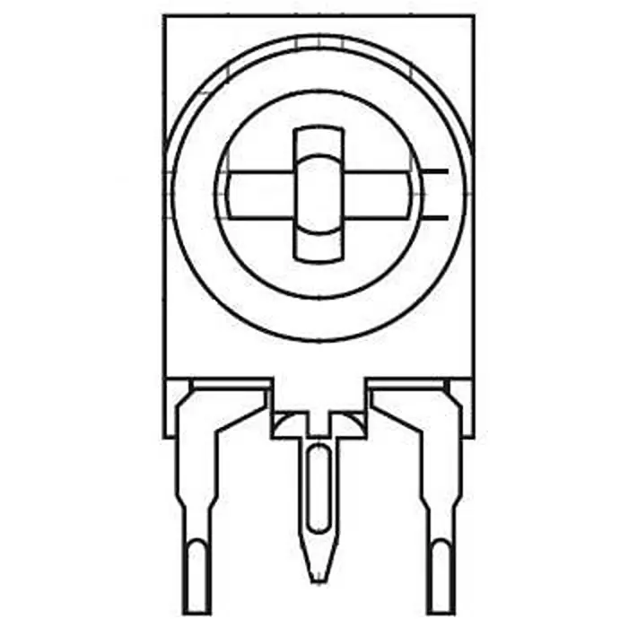 Piher Single Turn Trimmer Resistor Through Hole Termination 1 kOhms Resistance, 531-N6-S25T0C-1K
