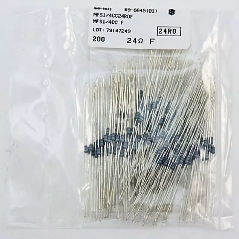 KOA Fixed Resistor 300 V Withstand Voltage 24 Ω Nominal Resistance, MFS1/4CC24R0F (Pack of 200)