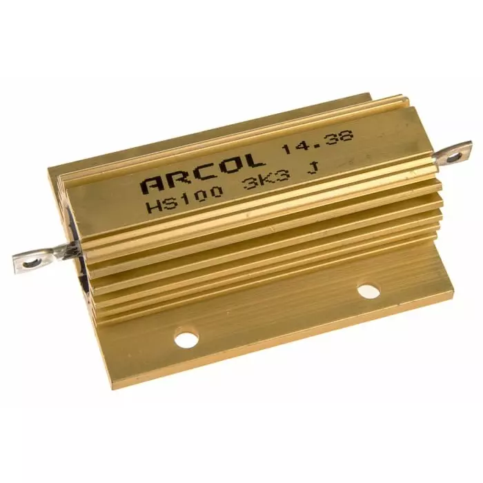Arcol 3.3k Ω 100W Wire Wound Chassis Mount Resistor ±5%, HS100 3K3 J