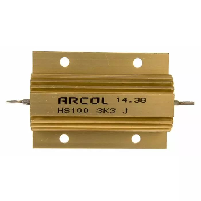 Arcol 3.3k Ω 100W Wire Wound Chassis Mount Resistor ±5%, HS100 3K3 J
