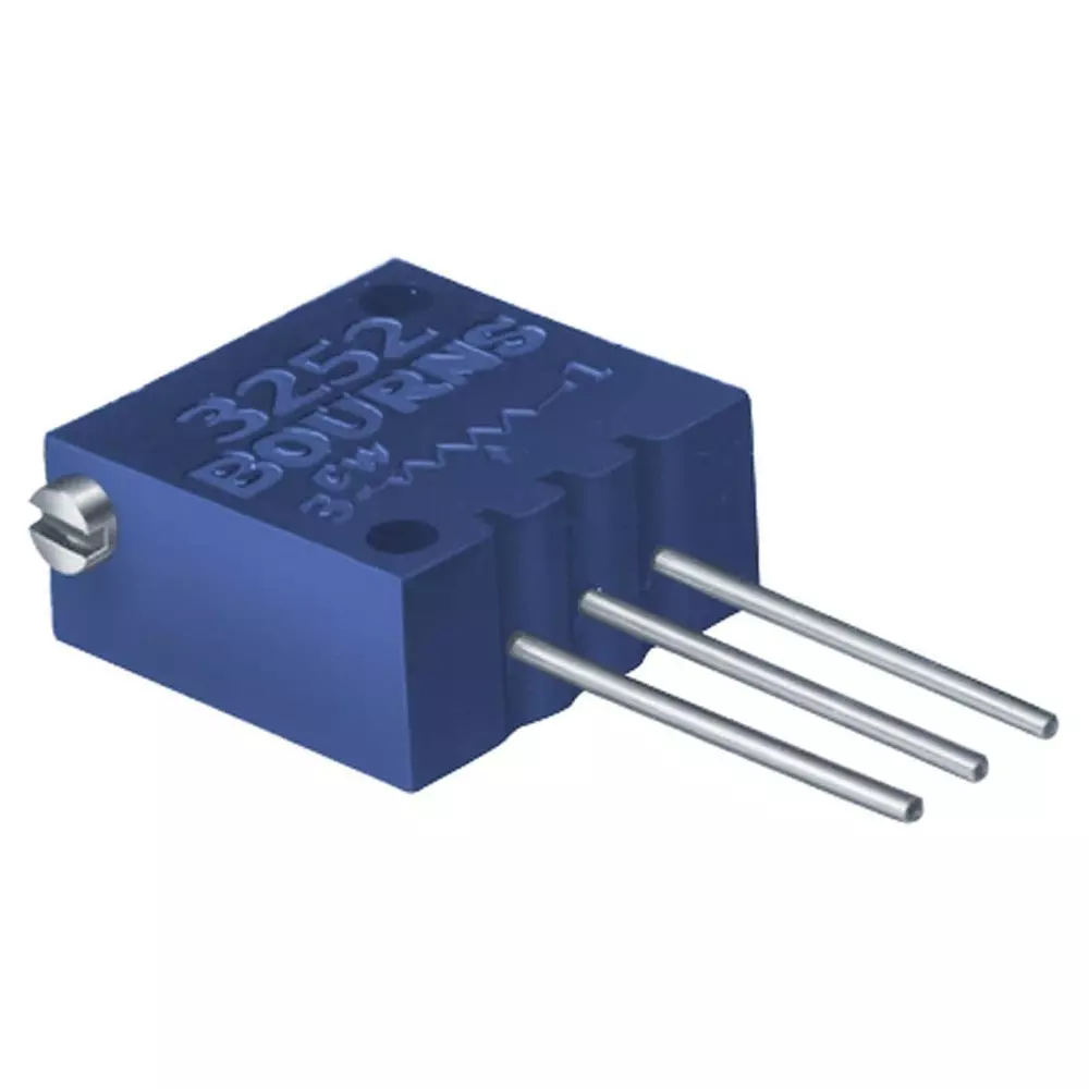 Bourns Multiturn Trimmer Resistor PC Pin Termination 1 kOhms Resistance, 652-3252W-1-102LF