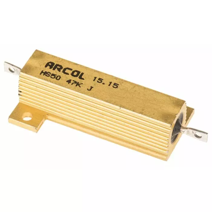 Arcol 47k Ω 50W Wire Wound Chassis Mount Resistor ±5%, HS50 47K J