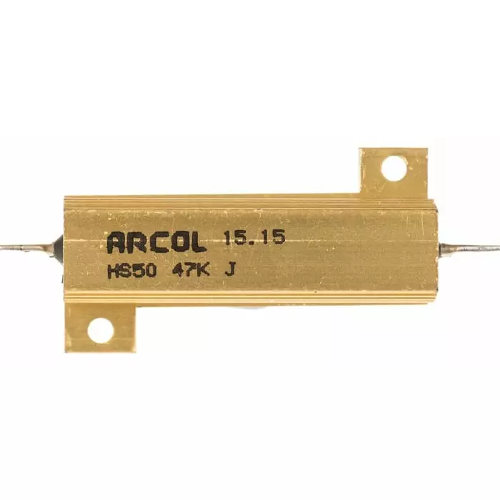 Arcol 47k Ω 50W Wire Wound Chassis Mount Resistor ±5%, HS50 47K J