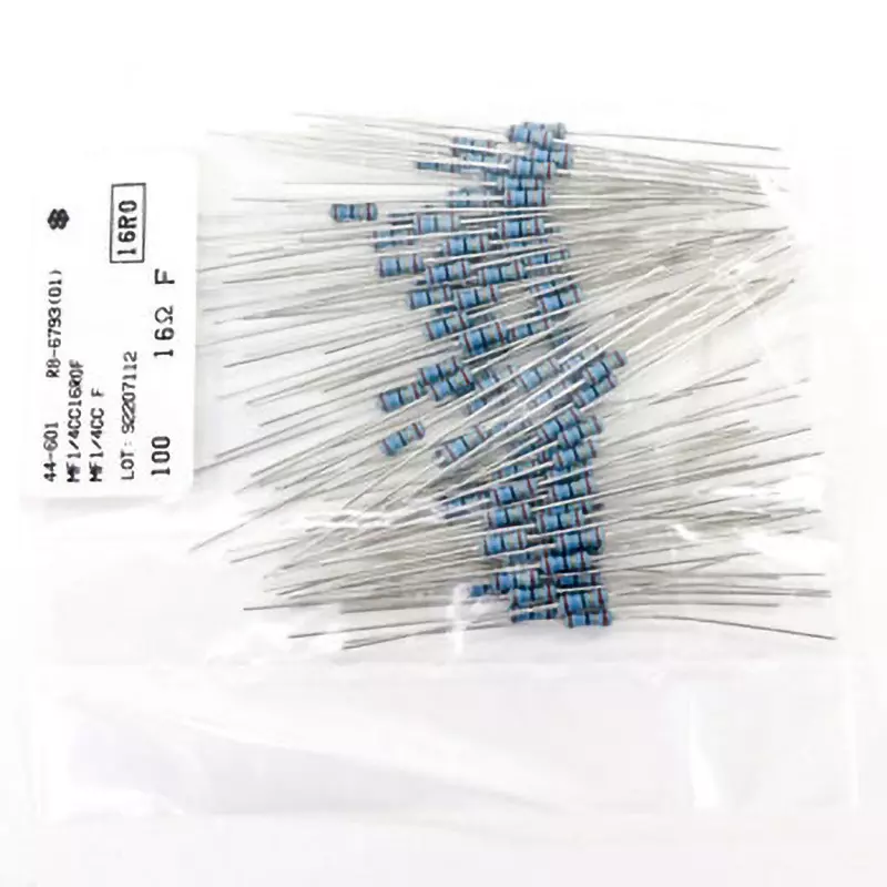 KOA Fixed Resistor 500 V Withstand Voltage 16 Ω Nominal Resistance, MF1/4CC16R0F (Pack of 100)
