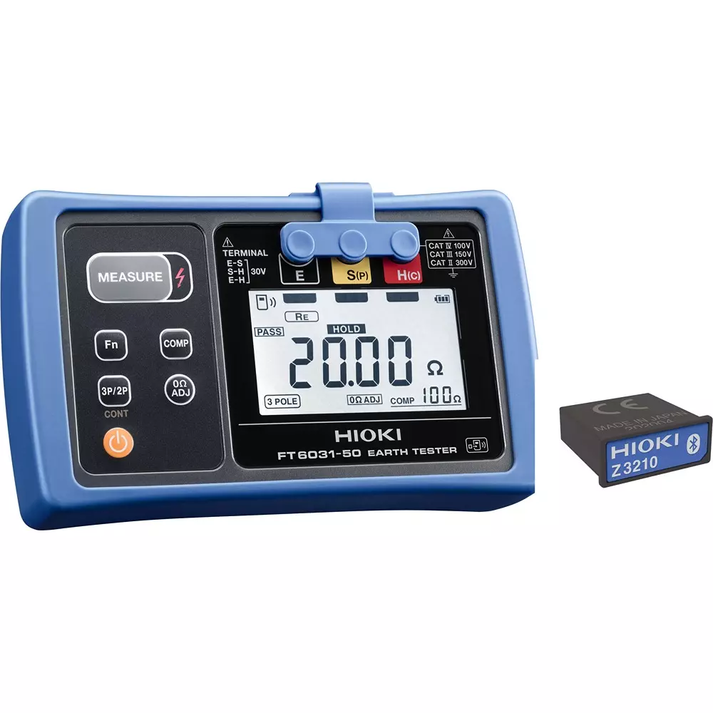 Hikoki Resistance Meter Requires 4 x AA alkaline batteries (LR6), Number of measurements possible: 500, FT6031-90