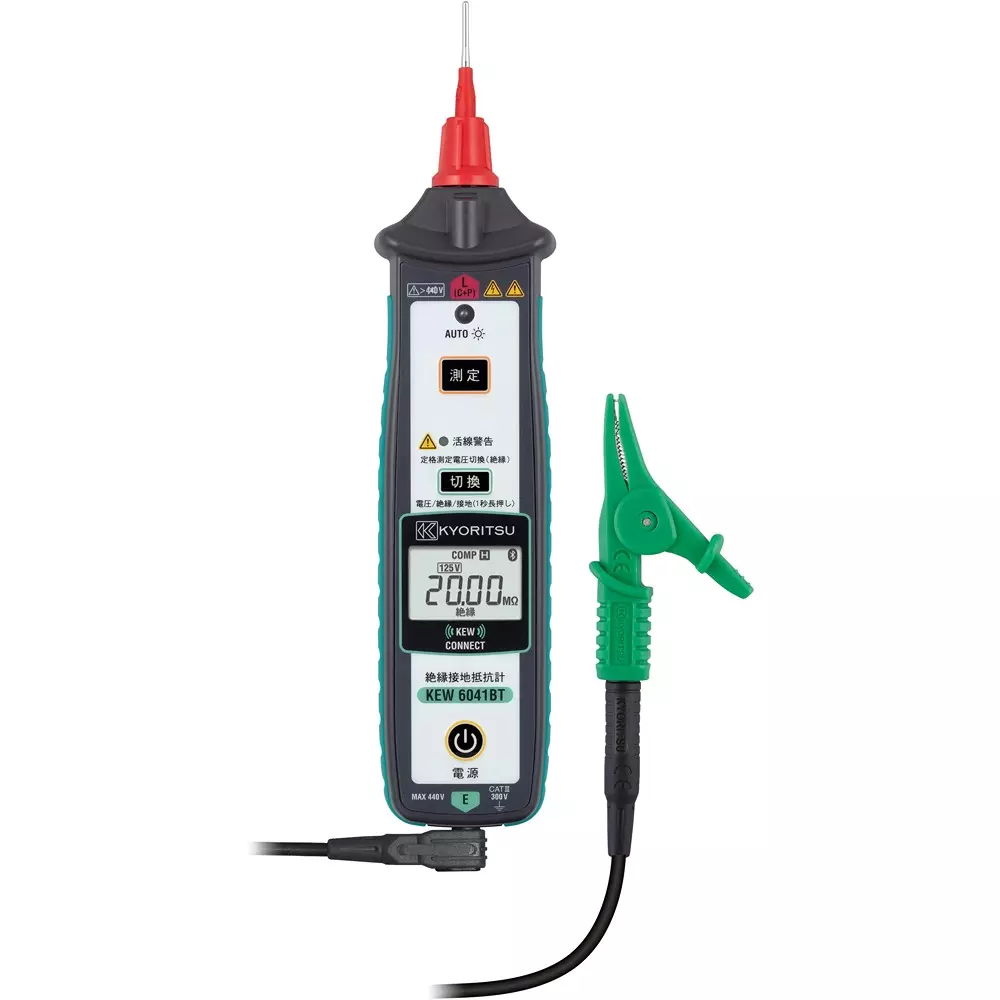 Kyoritsu Resistance Meter Insulation Resistance Meter: First effective measurement range: (50 V) 0.1 to 10, KEW6041BT