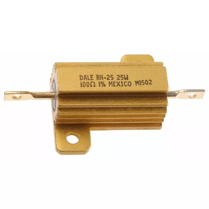 Vishay Chassis Mount Resistor Wire Wound 25 W Power Rating 100 Ω Resistance, RH025100R0FE02