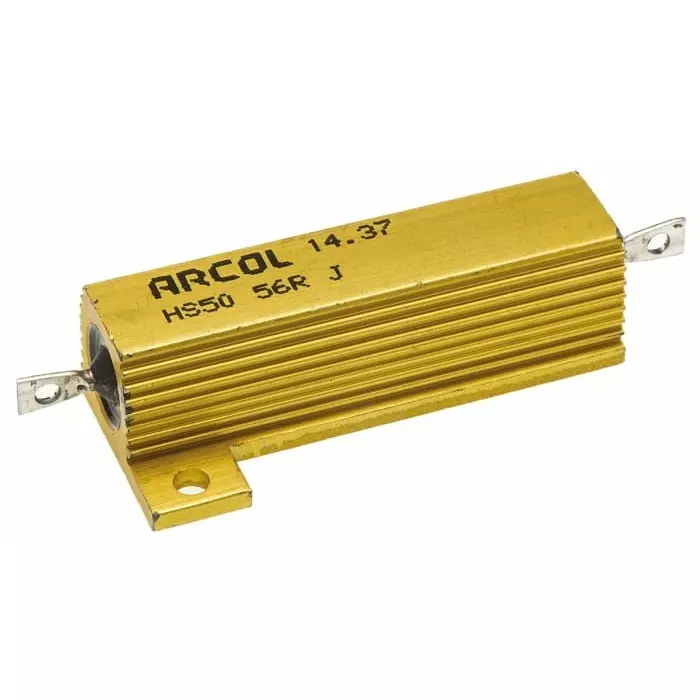 Arcol 56 Ω 50W Wire Wound Chassis Mount Resistor ±5%, HS50 56R J