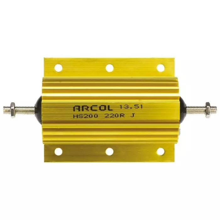 Arcol 220 Ω 200W Wire Wound Chassis Mount Resistor ±5%, HS200 220R J