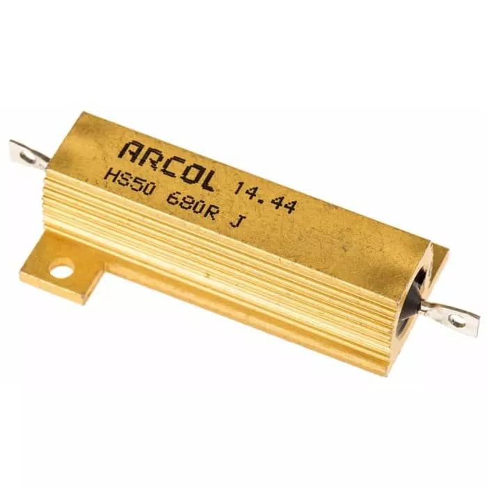 Arcol 680 Ω 50W Wire Wound Chassis Mount Resistor ±5%, HS50 680R J