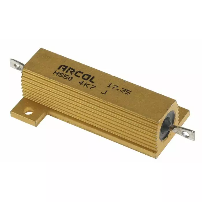 Arcol 4.7k Ω 50W Wire Wound Chassis Mount Resistor ±5%, HS50 4K7 J