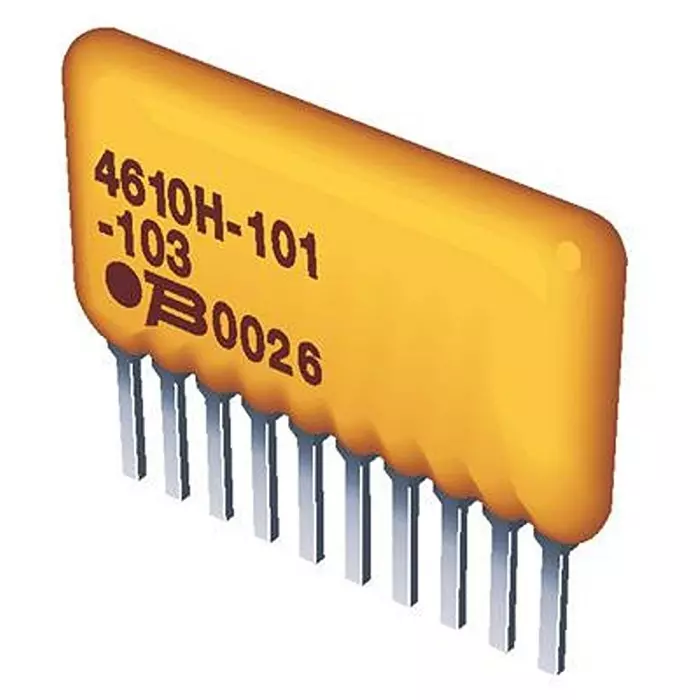 Bourns RESISTOR, ISOLATED RESISTOR NETWORK, 2, 1KOHM, 2%, SIP Model No - 4604X-102-102LF.