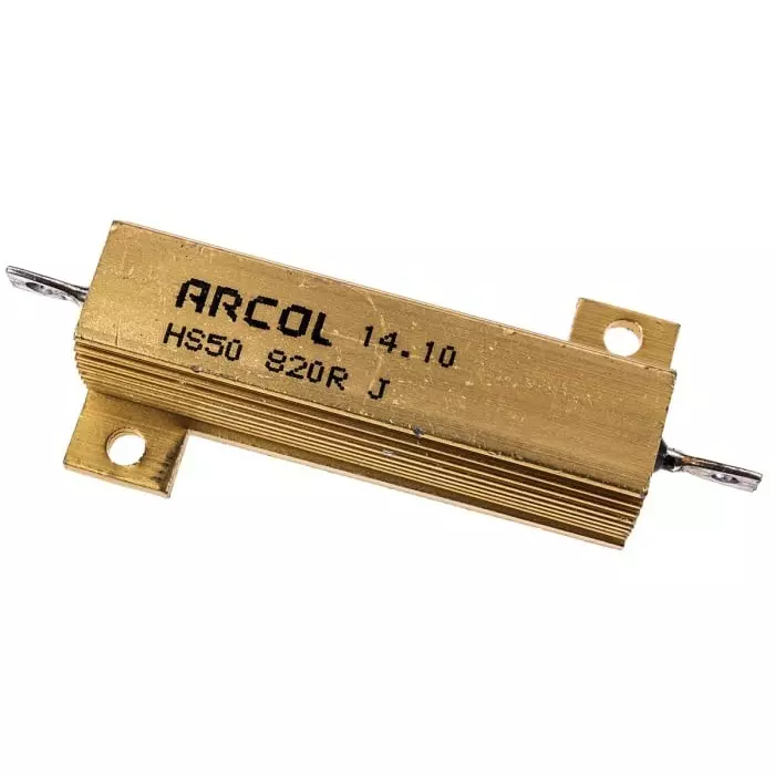 Arcol 820 Ω 50W Wire Wound Chassis Mount Resistor ±5%, HS50 820R J
