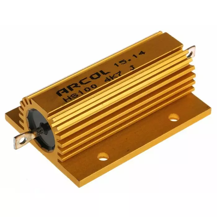 Arcol 4.7k Ω 100W Wire Wound Chassis Mount Resistor ±5%, HS100 4K7 J