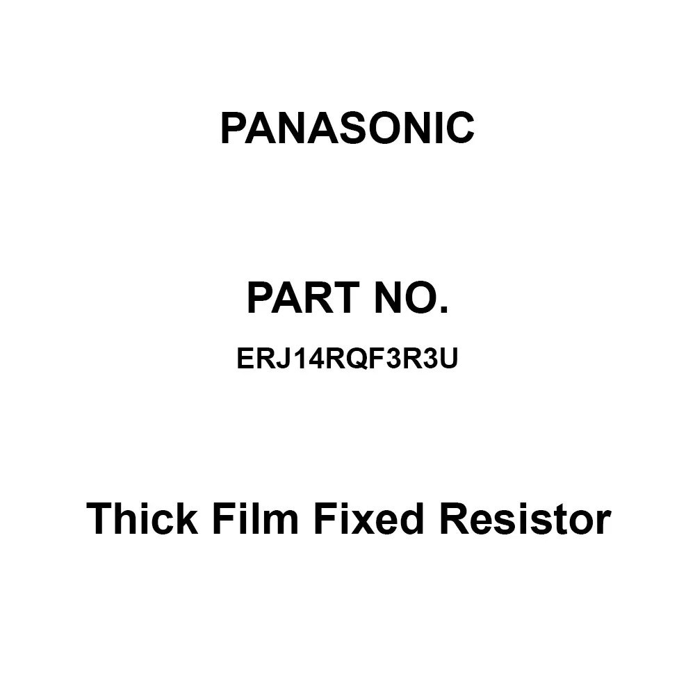 Panasonic Thick Film Fixed Resistor ±1% Tolerance, ERJ14RQF3R3U (Pack of 5 Pcs)