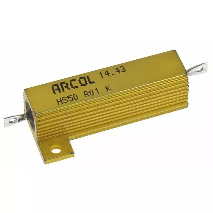 Arcol 10 mΩ 50W Wire Wound Chassis Mount Resistor ±10%, HS50 R01 K