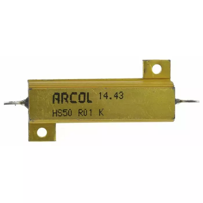 Arcol 10 mΩ 50W Wire Wound Chassis Mount Resistor ±10%, HS50 R01 K